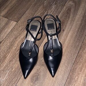 Dolce Vita Black Kitten Heels Elegant Design
